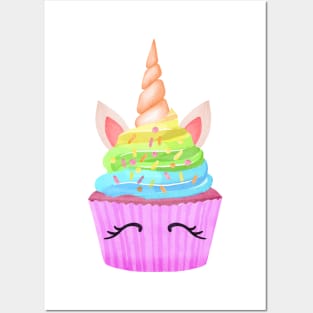 Unicorn Cupcake Posters and Art